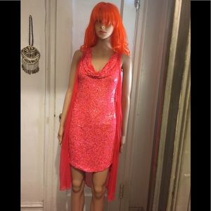 Sequin & Silk Chiffon Mini Dress 🔥